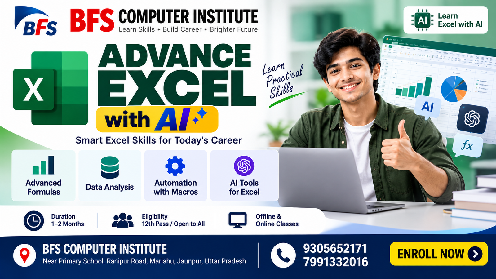 Advanced Excel with AI – Smart Excel Skills for Your Career